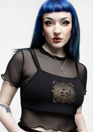 Disturbia All-Seeing Eye Crop Tee and Vest | WB8529410