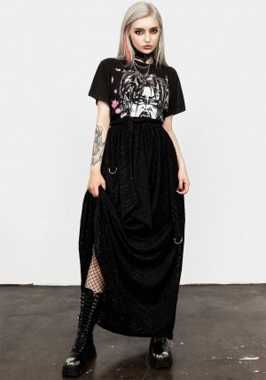 Disturbia Cinder Maxi Skirt | FJ4032619