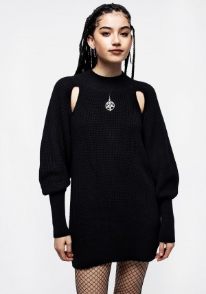 Disturbia Dea Cut Out Jumper Šaty | FU6504982