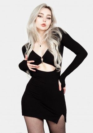 Disturbia Eastwick Cut Out Mini Šaty | FM7914508