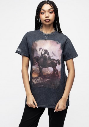 Disturbia Frazetta Death Dealer 1 Krátké Sleeve T-Shirt | JS6853104