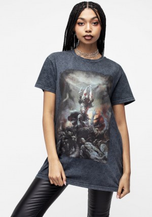 Disturbia Frazetta Death Dealer 2 Krátké Sleeve T-Shirt | RI2435069