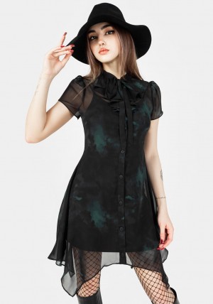 Disturbia Lichen Chiffon Mini Shirt Šaty | YO3107564