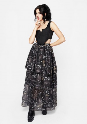 Disturbia Melancholia Layered Organza Skirt | JV6453179