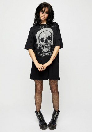 Disturbia Memento Mori Tee Šaty | JL6248913