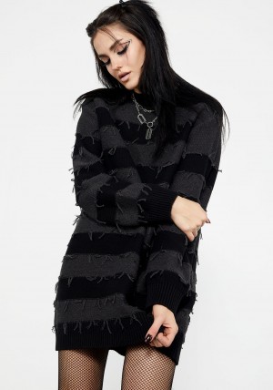 Disturbia Nancy Stripe Oversized Jumper | WR3950148