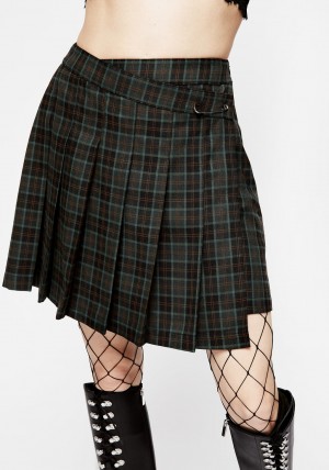 Disturbia Nightingale Asymmetric Plisovaný Mini Skirt | SX7239481