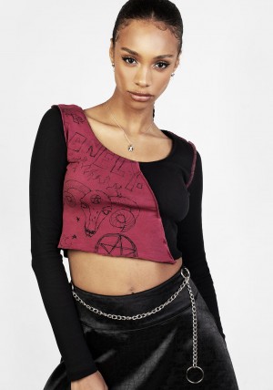 Disturbia Paranoid Crop Top | CB0658372