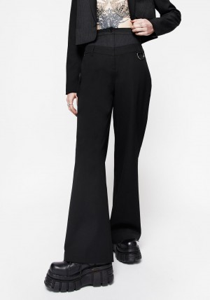 Disturbia Ruthless Double Waistband Široké Leg Trousers | UL6548793