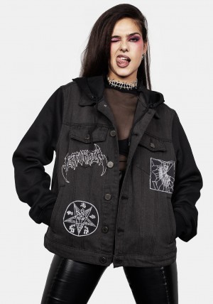 Disturbia Shadows Denim Hoody | ES2190768