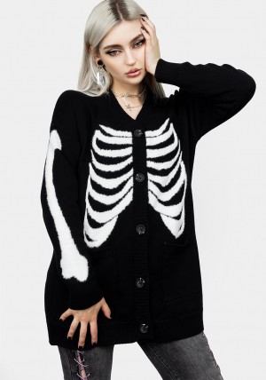 Disturbia Skeletus Oversized Cardigan | BL9520713