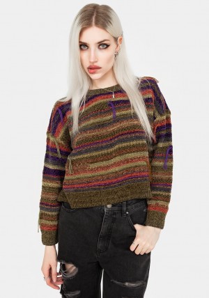 Disturbia Sundew Pruhovaný Chenille Jumper | DH2674983