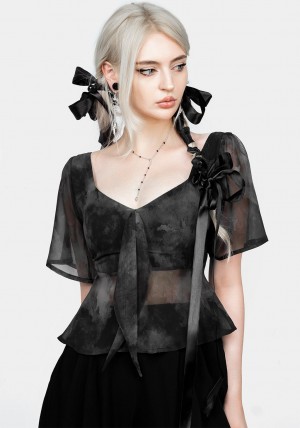 Disturbia Tempest Tie Peplum Top | YV8417539