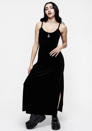 Disturbia Vipera Gown - Midnight Black | UA3056428