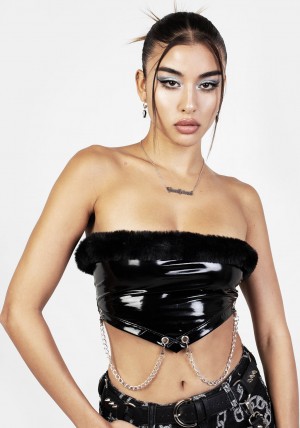 Disturbia Volume Vinyl Bandeau Top | BH9158472