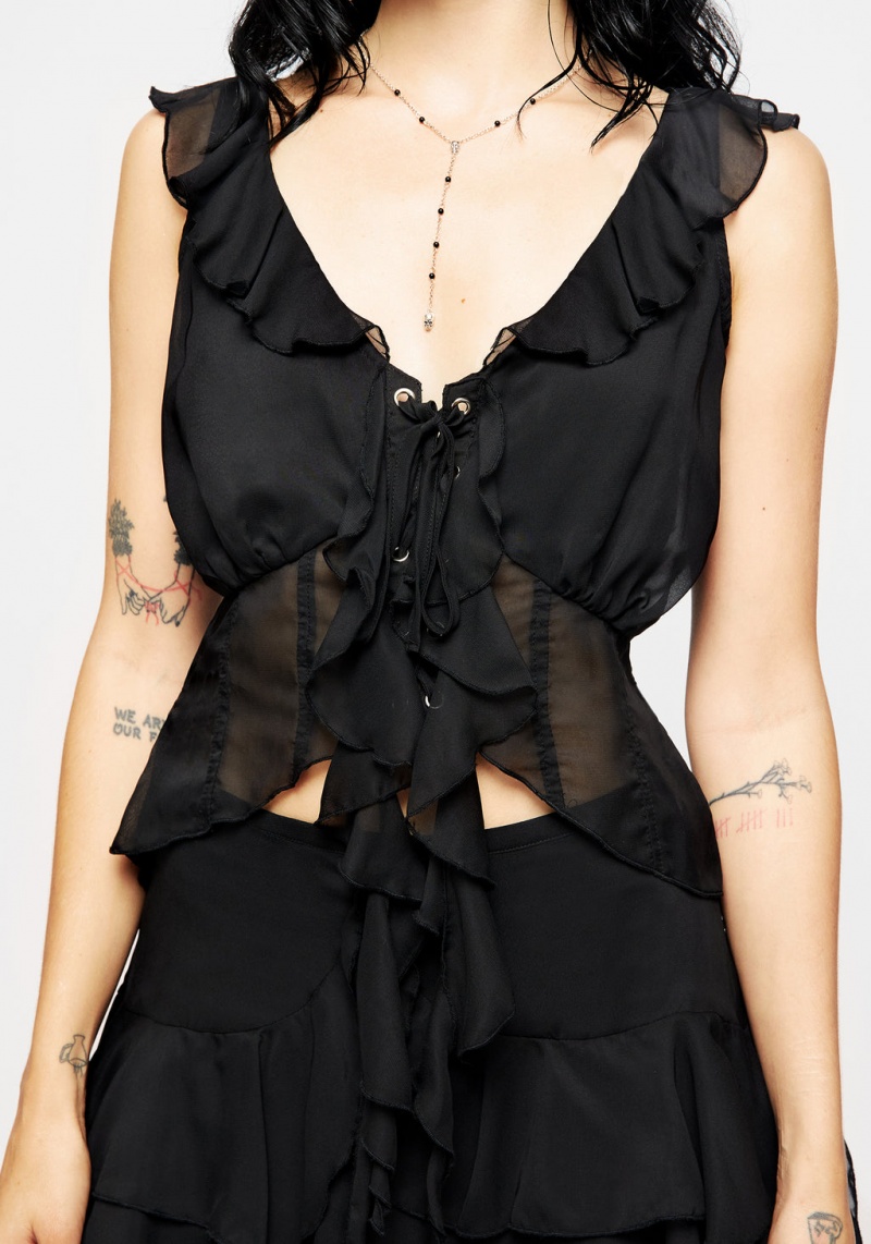 Disturbia Aleera Chiffon Ruffle Top | FD6805149