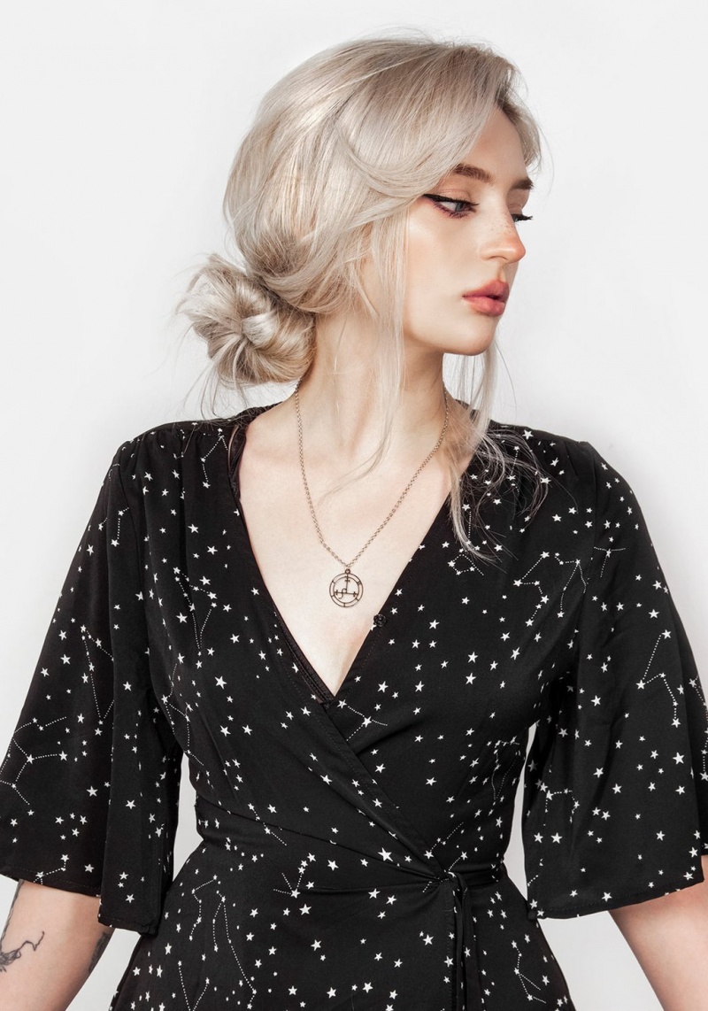 Disturbia Celestial Midi Kimono Šaty | WF4296708