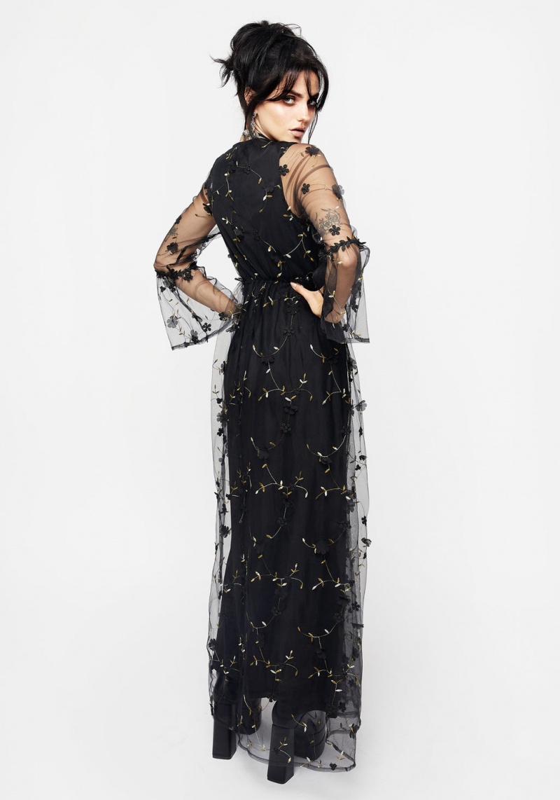 Disturbia Chrysanthi Applique Maxi Šaty | LP1723968