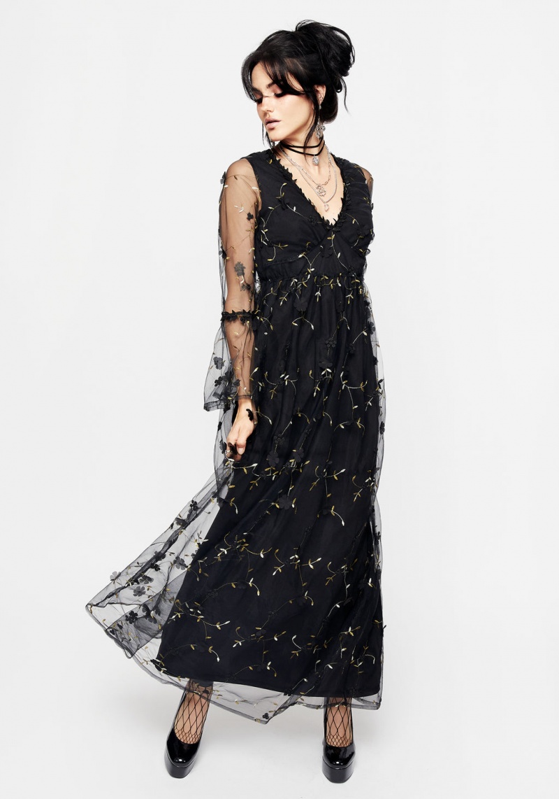 Disturbia Chrysanthi Applique Maxi Šaty | LP1723968