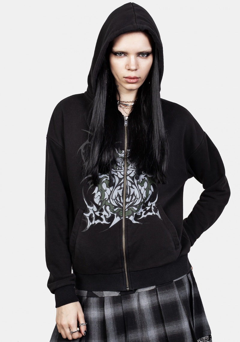 Disturbia Daemon Zip Up Hoody | HY9235861