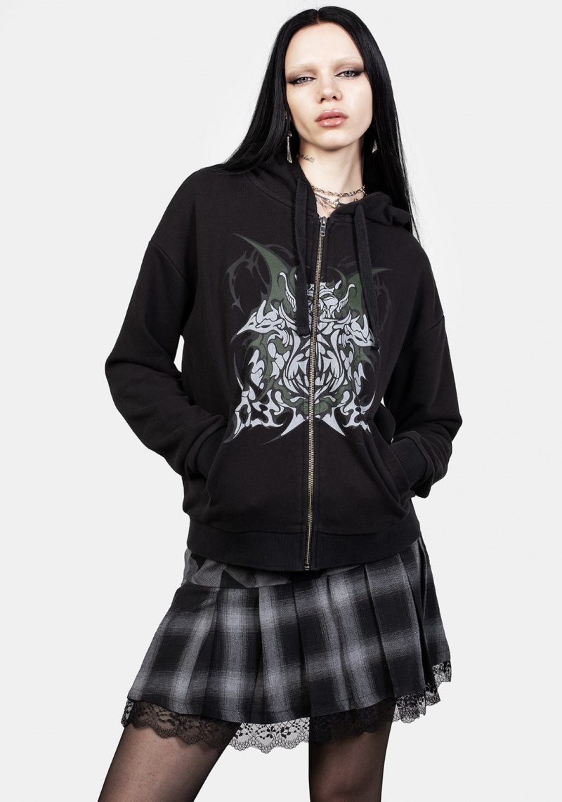 Disturbia Daemon Zip Up Hoody | HY9235861