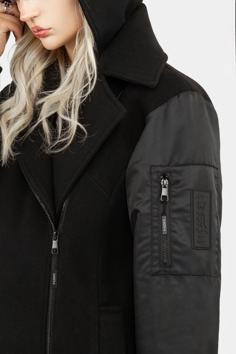 Disturbia Doomsday Bomber Coat with Detachable Hood | XH5821649