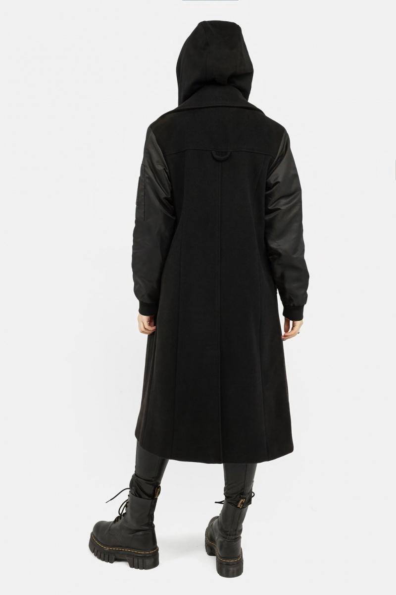 Disturbia Doomsday Bomber Coat with Detachable Hood | XH5821649