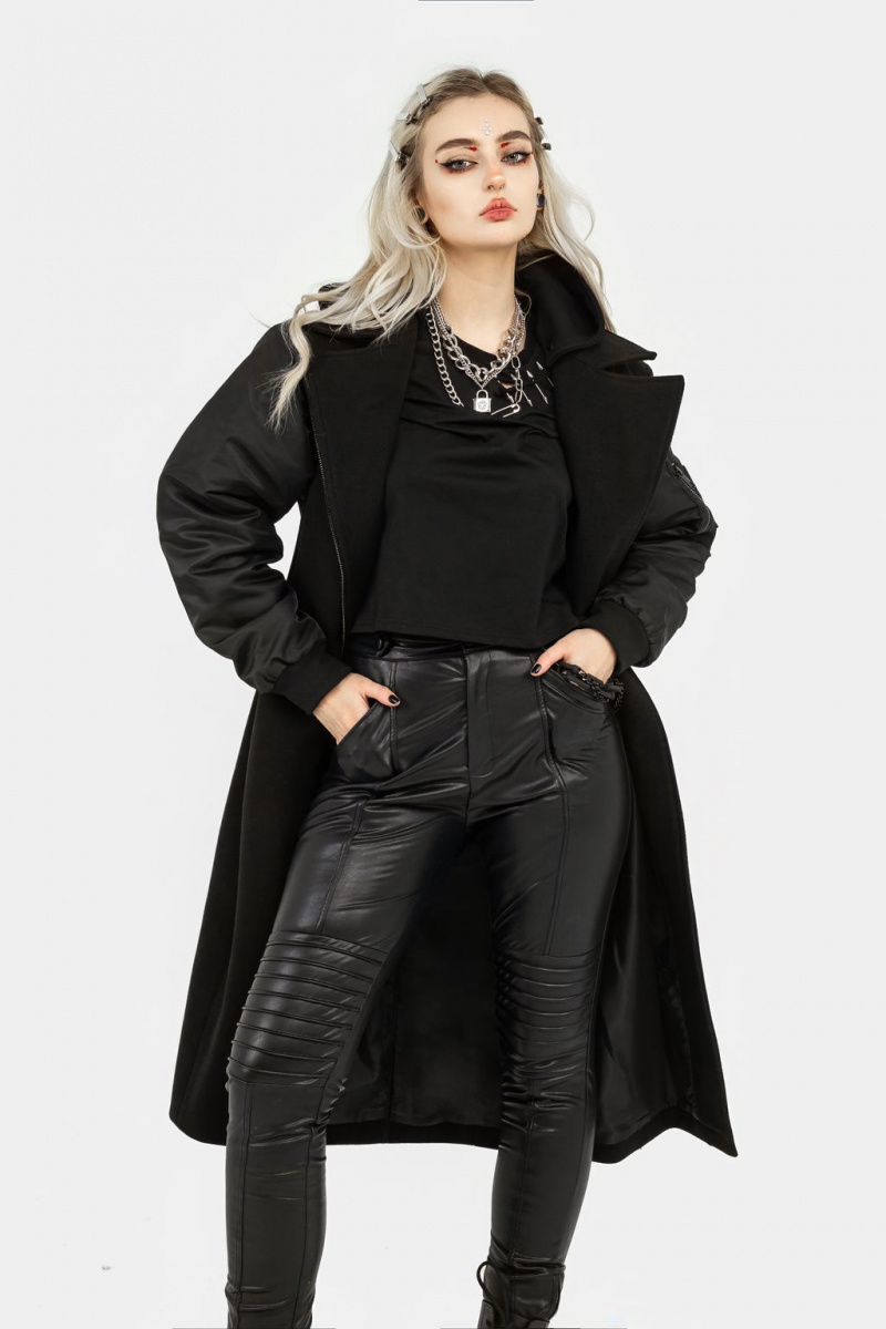 Disturbia Doomsday Bomber Coat with Detachable Hood | XH5821649