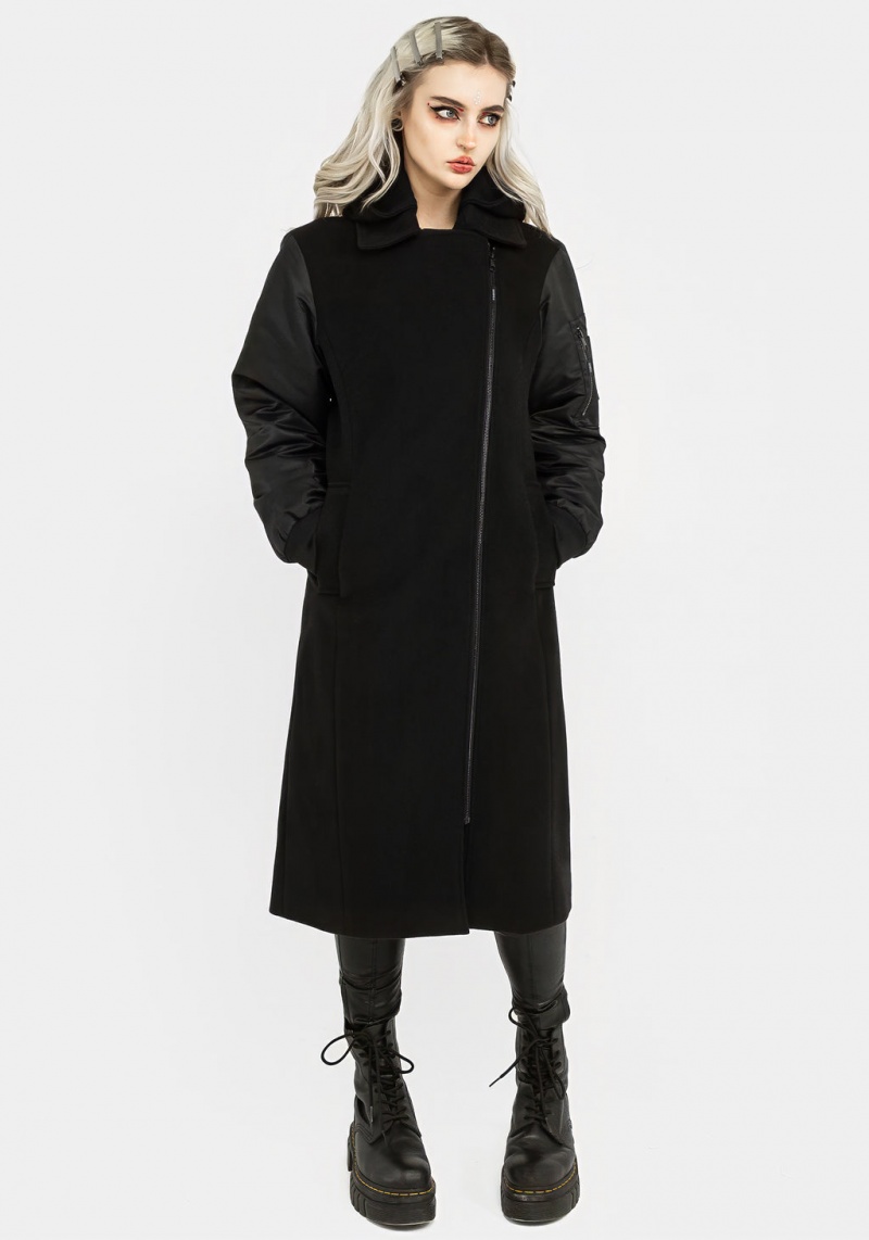 Disturbia Doomsday Bomber Coat with Detachable Hood | XH5821649