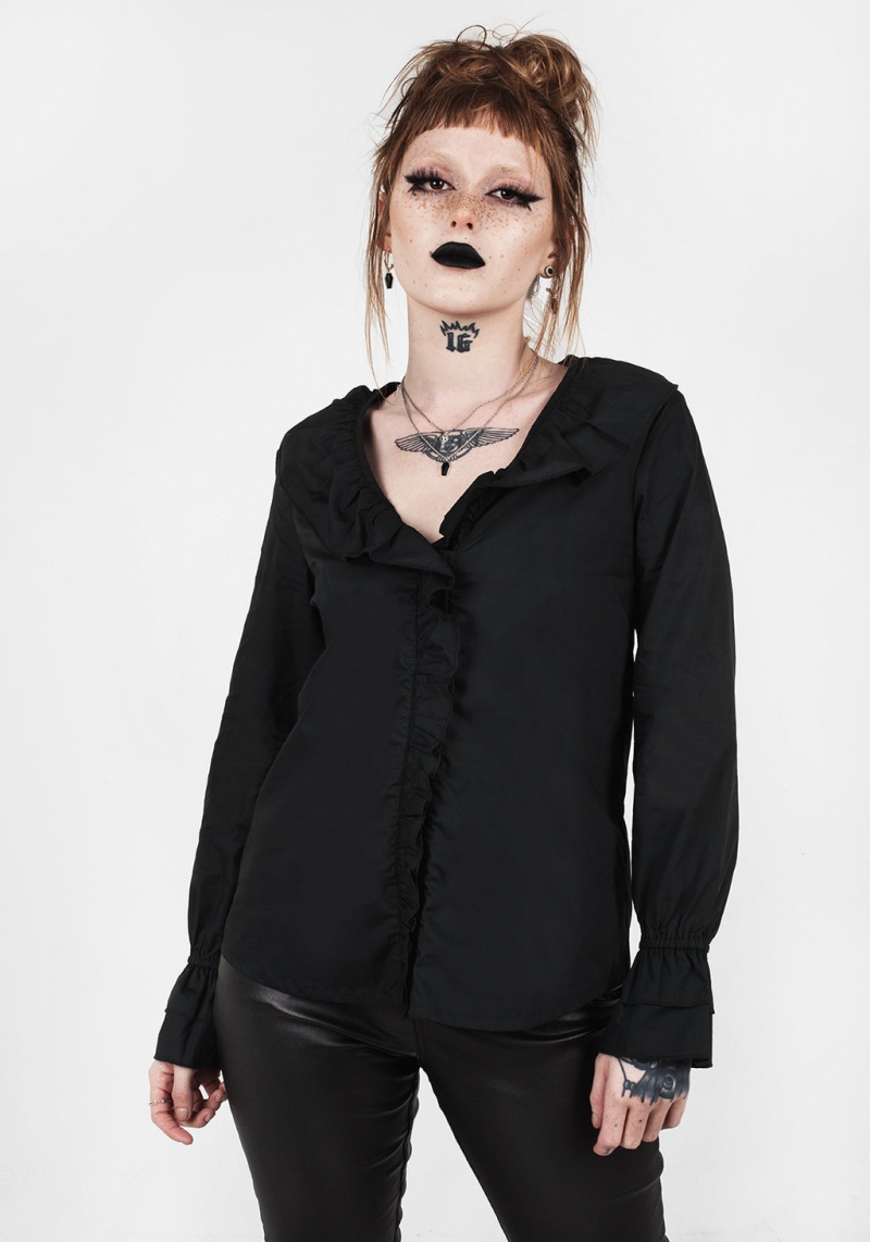 Disturbia Fantomette Volume Sleeve Blouse | RA2541768