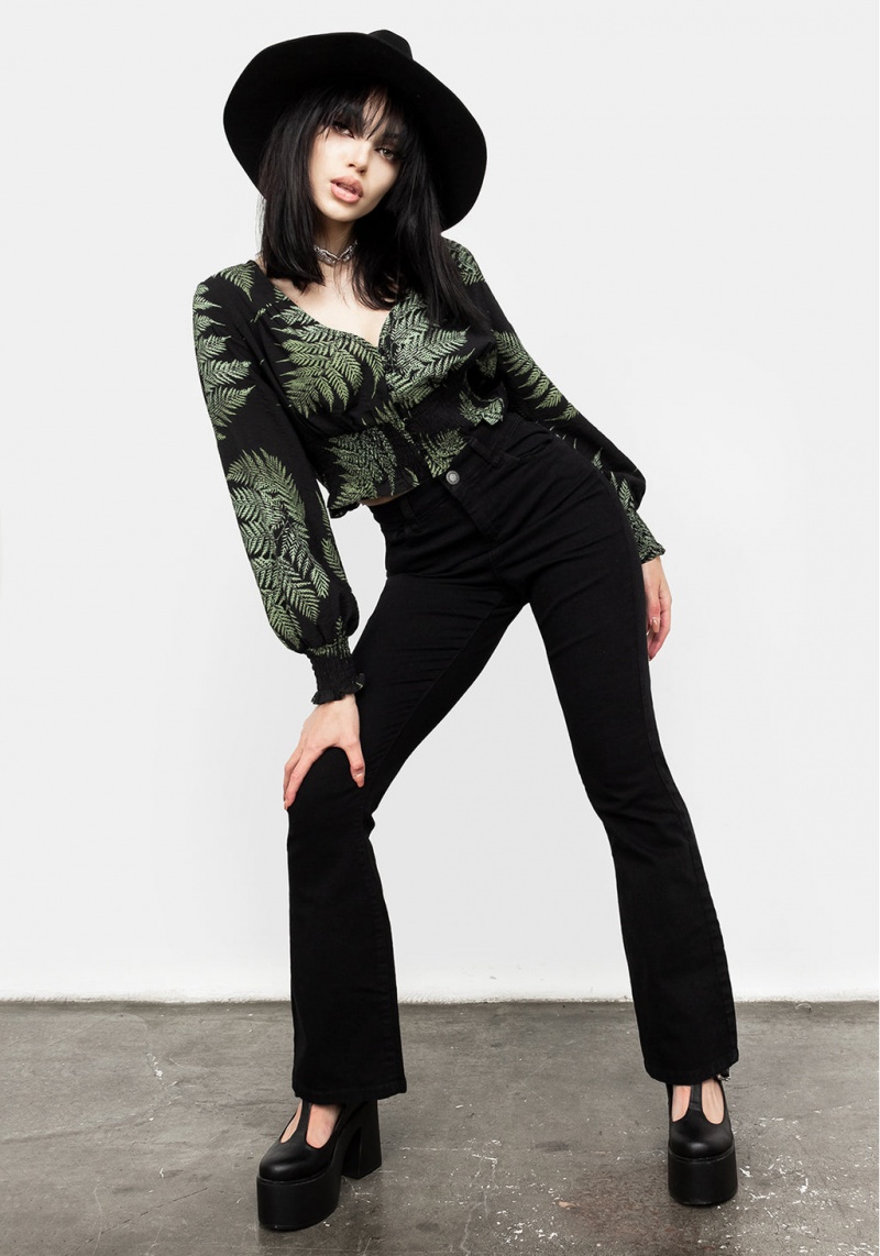 Disturbia Fern Flowy Sleeve Top | MB7314852