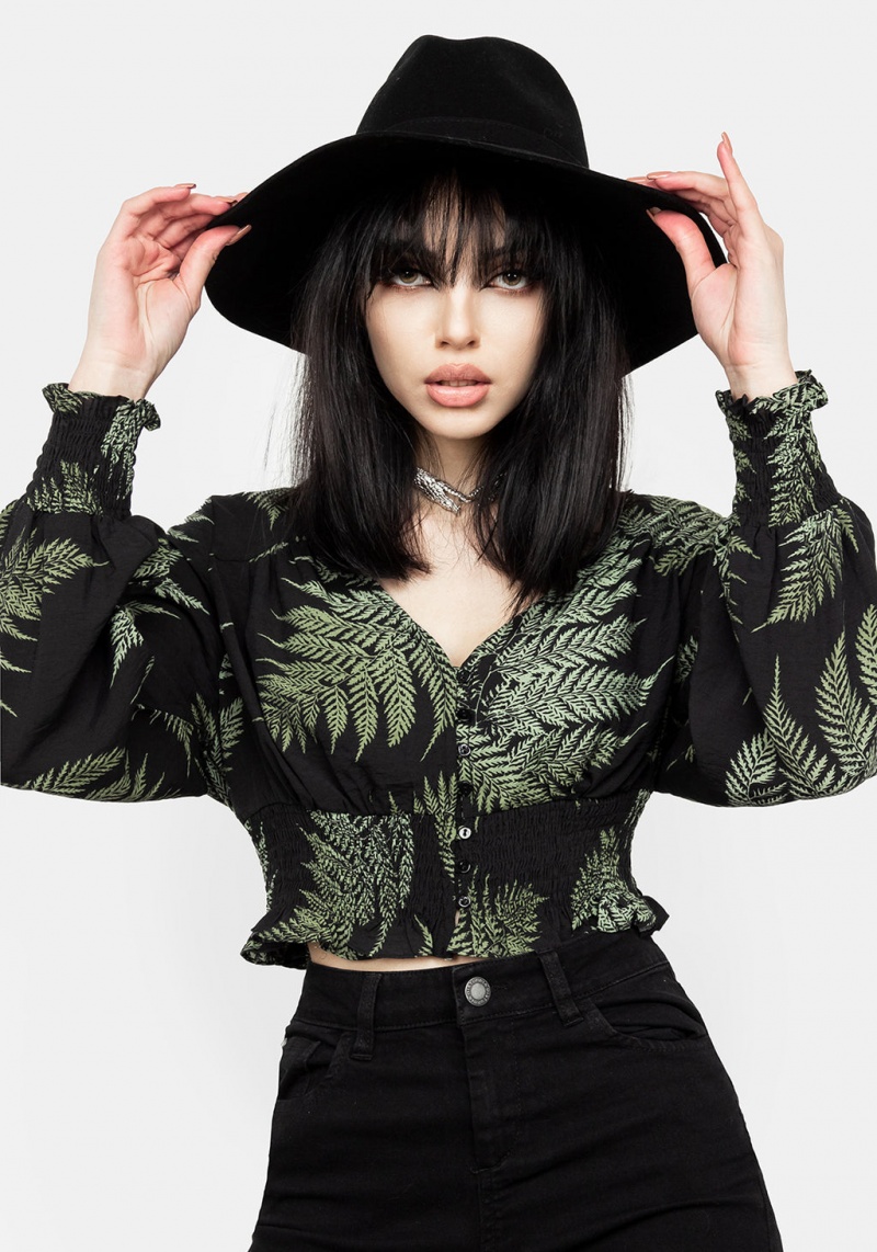 Disturbia Fern Flowy Sleeve Top | MB7314852