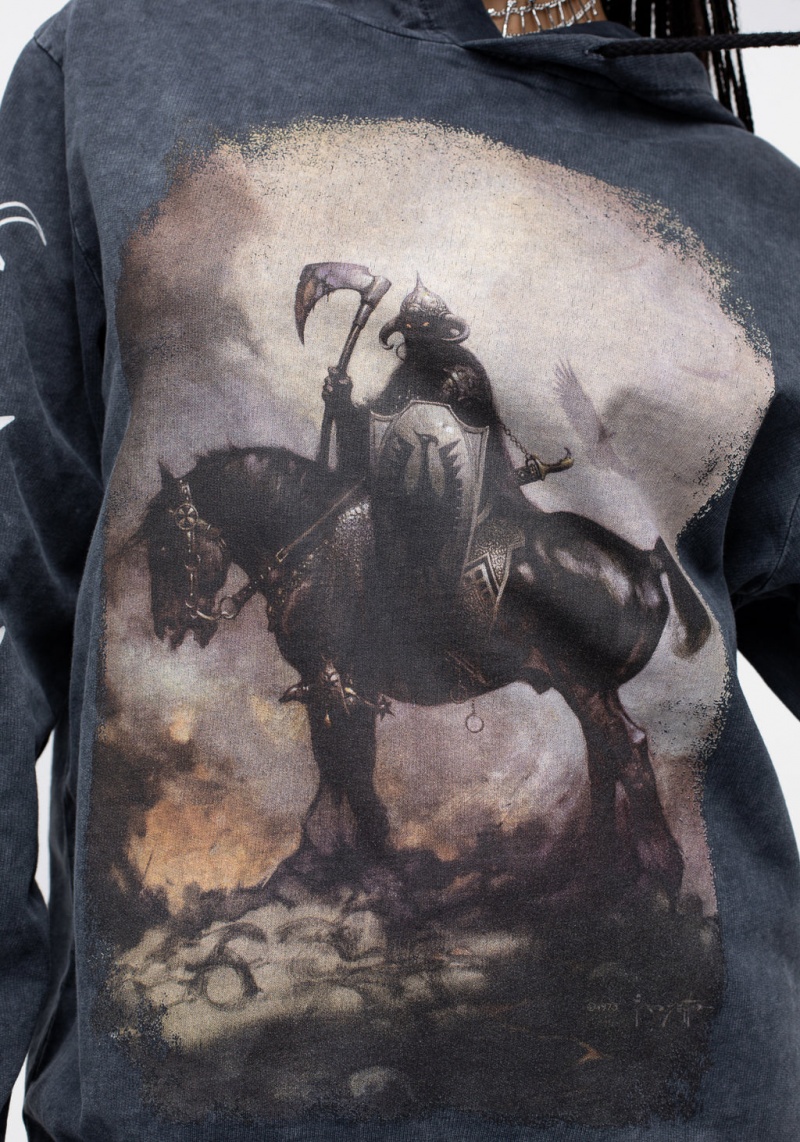 Disturbia Frazetta Death Dealer 1 Hoody | YX9205736