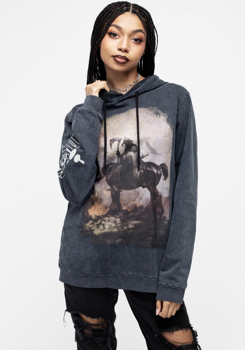 Disturbia Frazetta Death Dealer 1 Hoody | YX9205736