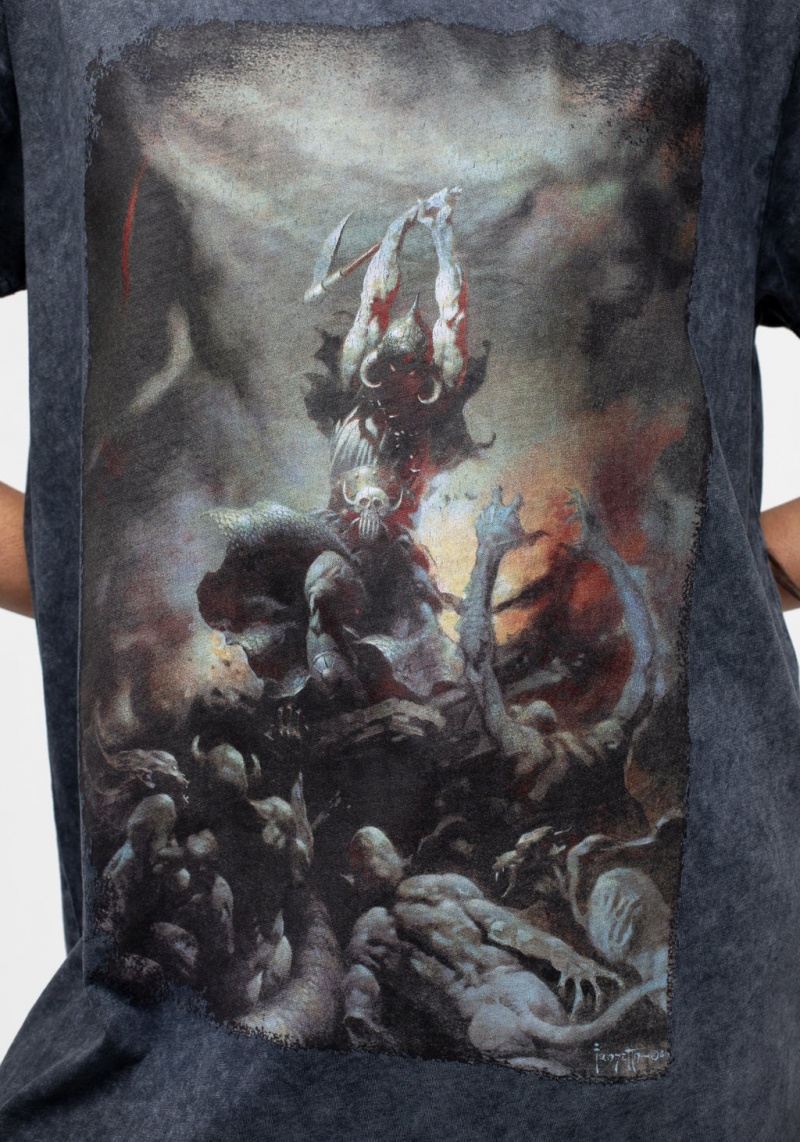 Disturbia Frazetta Death Dealer 2 Krátké Sleeve T-Shirt | RI2435069