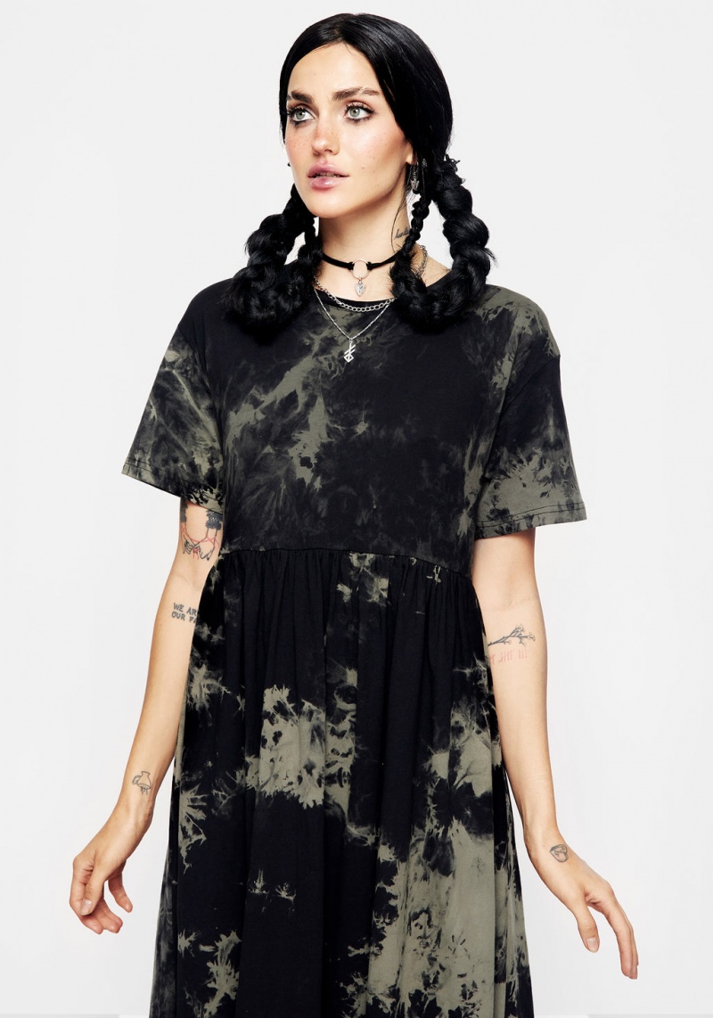 Disturbia Grievance Tie Dye Midi Šaty | BX6312709