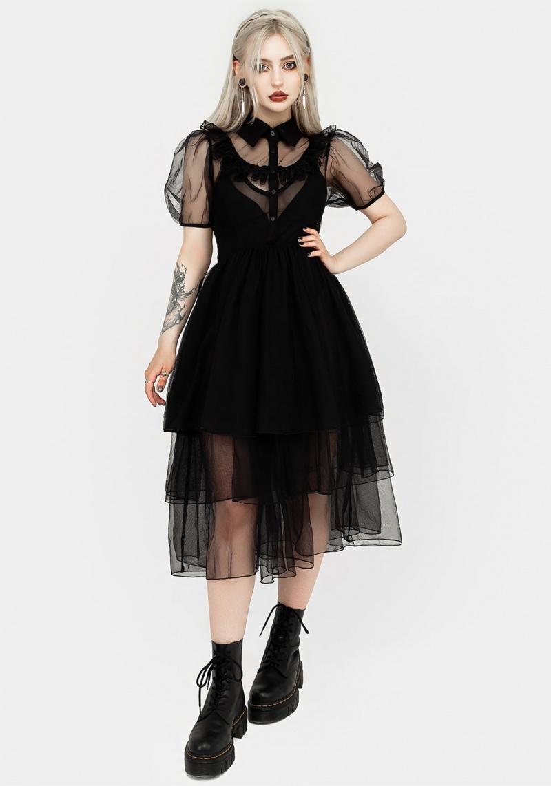 Disturbia Headhunter Frill Yoke Gown | IH7182493