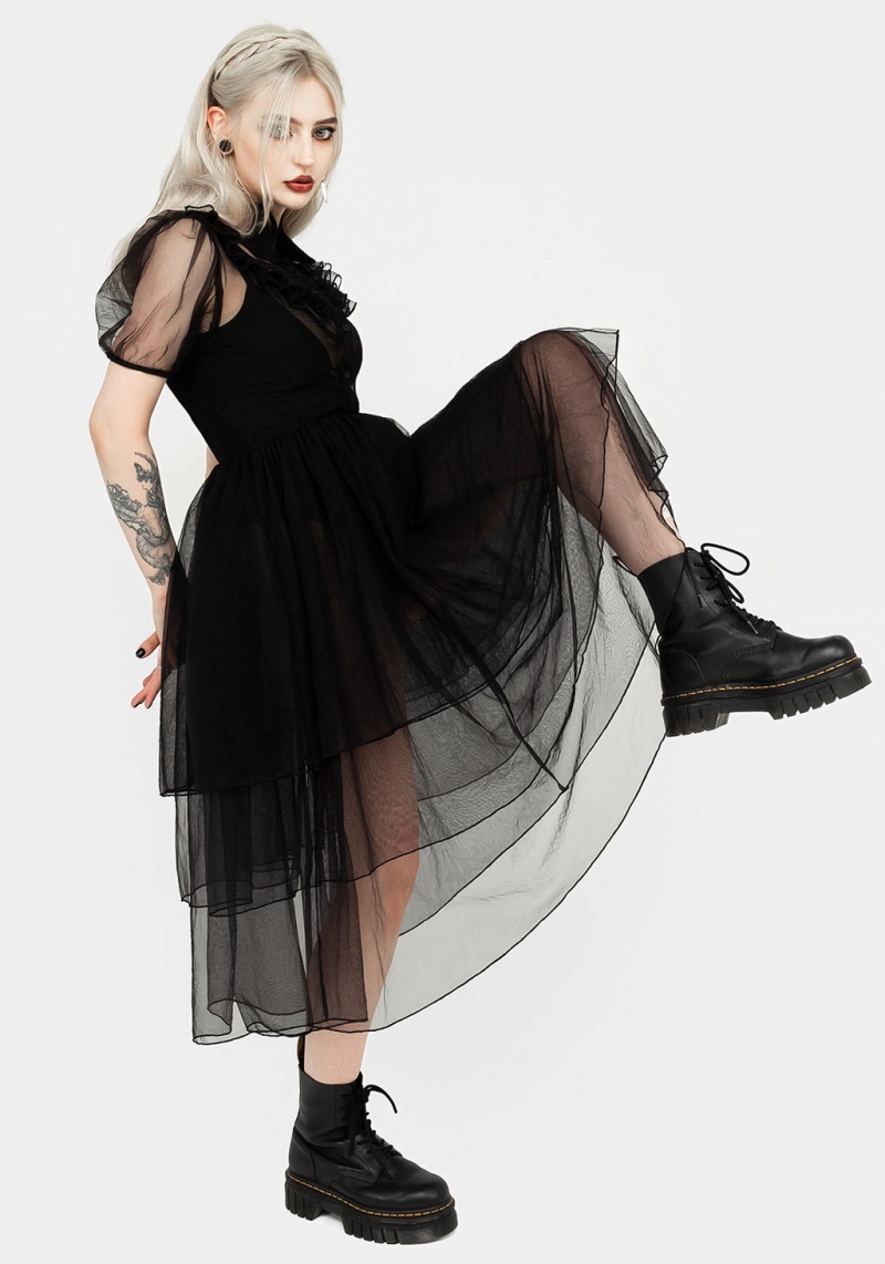 Disturbia Headhunter Frill Yoke Gown | IH7182493