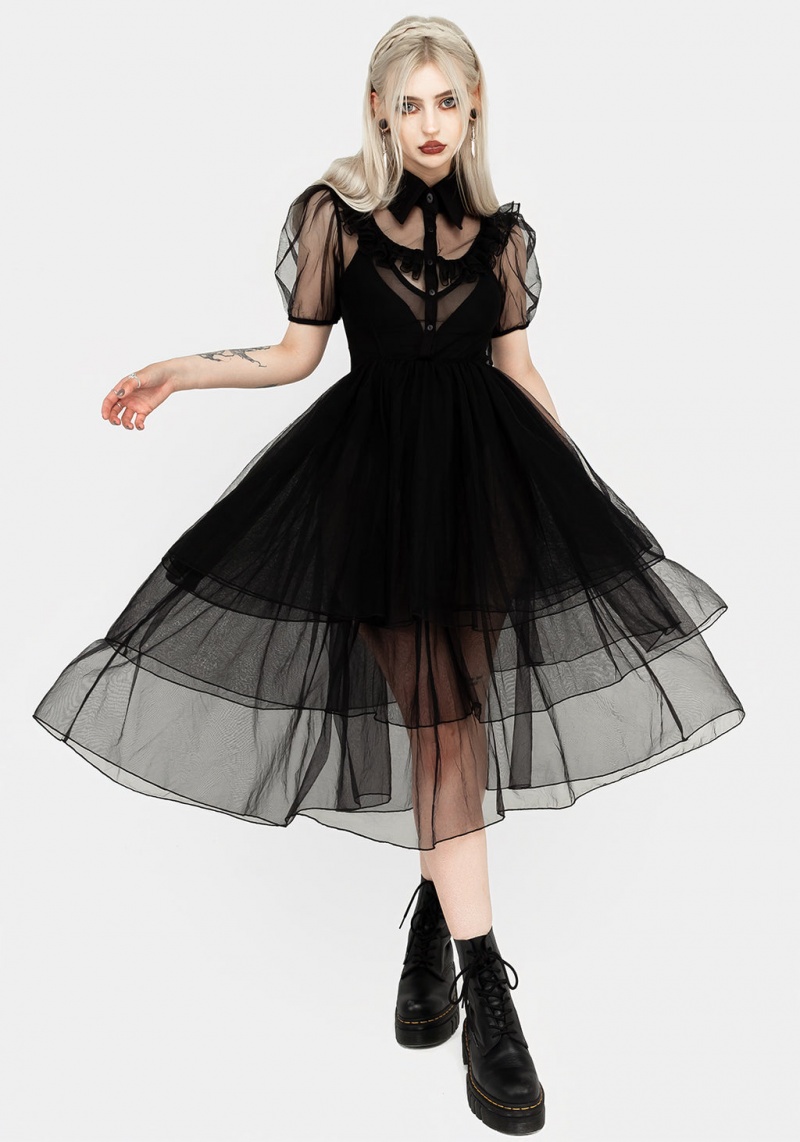 Disturbia Headhunter Frill Yoke Gown | IH7182493