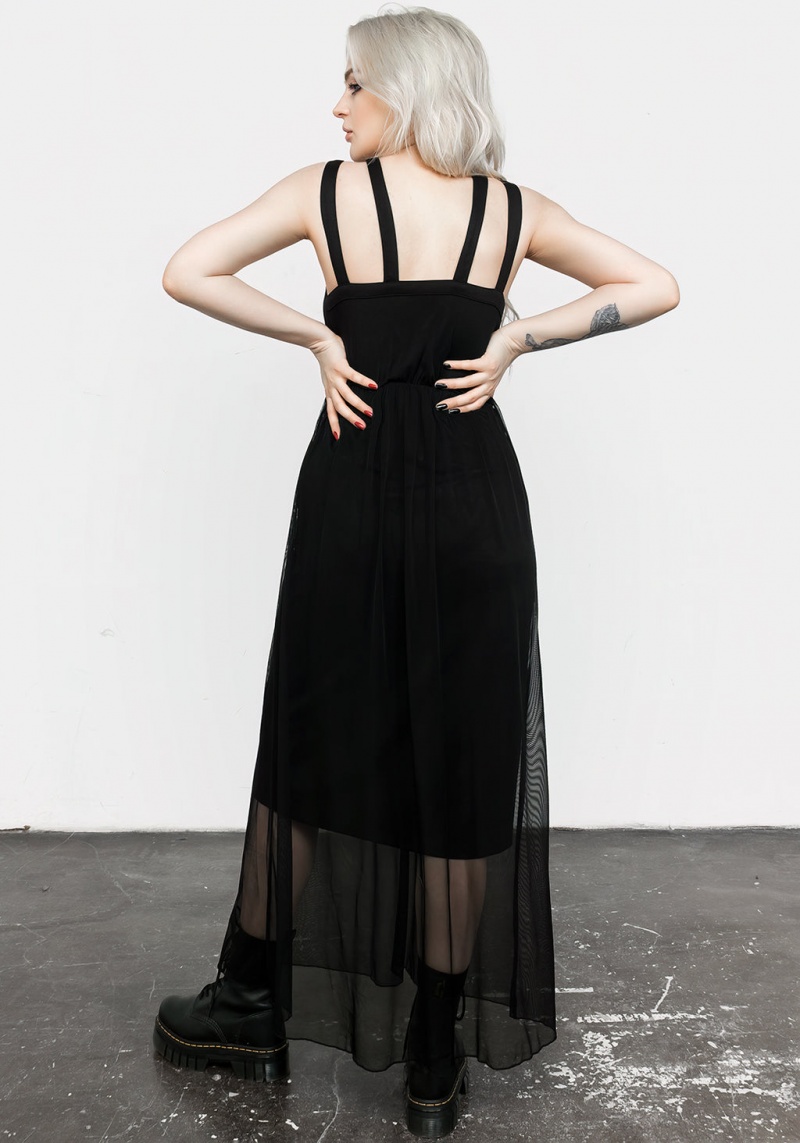 Disturbia Incantation Mesh Maxi Šaty | LH2936175