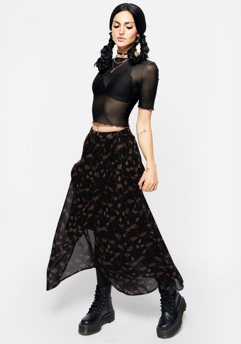 Disturbia Judas Wrap Midaxi Skirt | EQ2619374