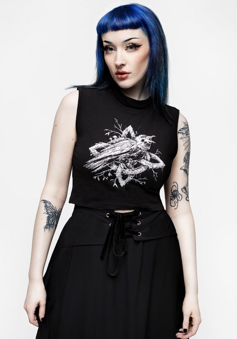 Disturbia Korun High Neck Crop Vest | SA3610489