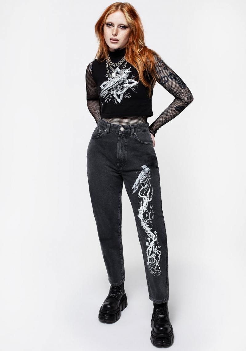 Disturbia Korun Riddick Washed Mom Jeans | NB6049371