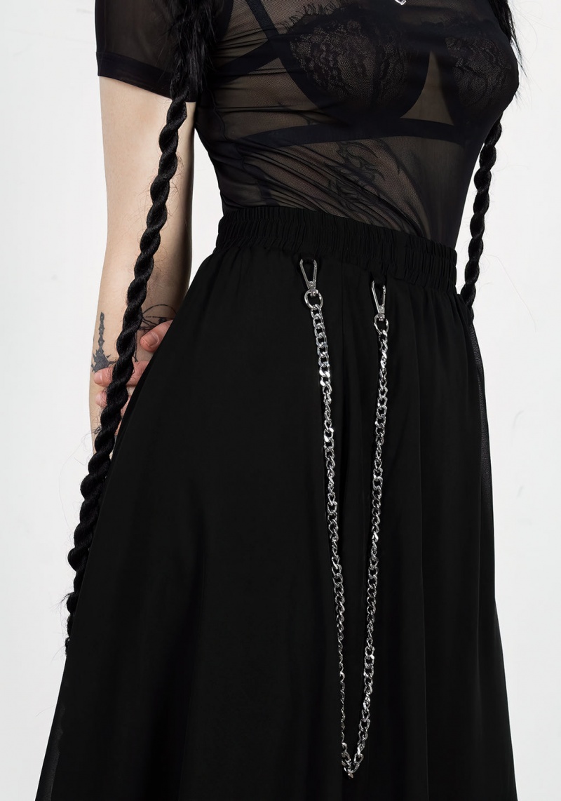 Disturbia Levitate Chain Detail Midi Skirt | HZ4217906