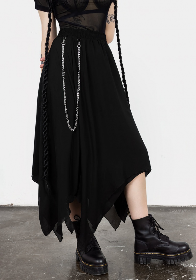 Disturbia Levitate Chain Detail Midi Skirt | HZ4217906