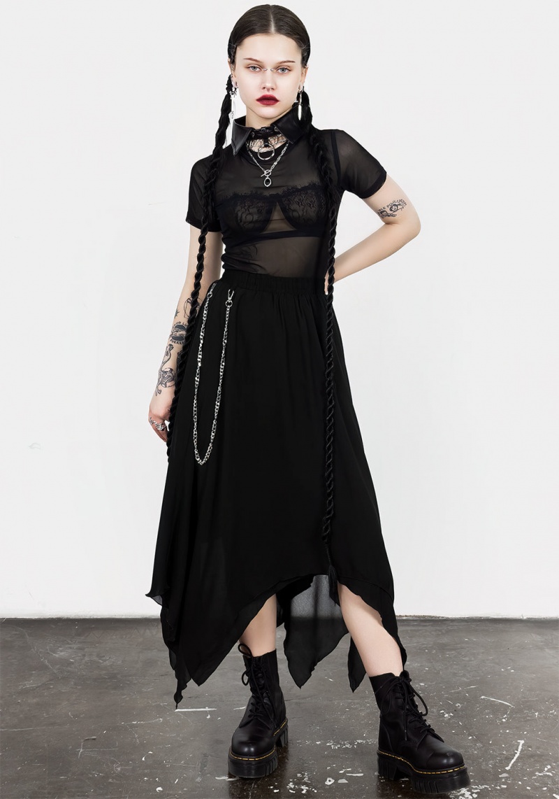 Disturbia Levitate Chain Detail Midi Skirt | HZ4217906