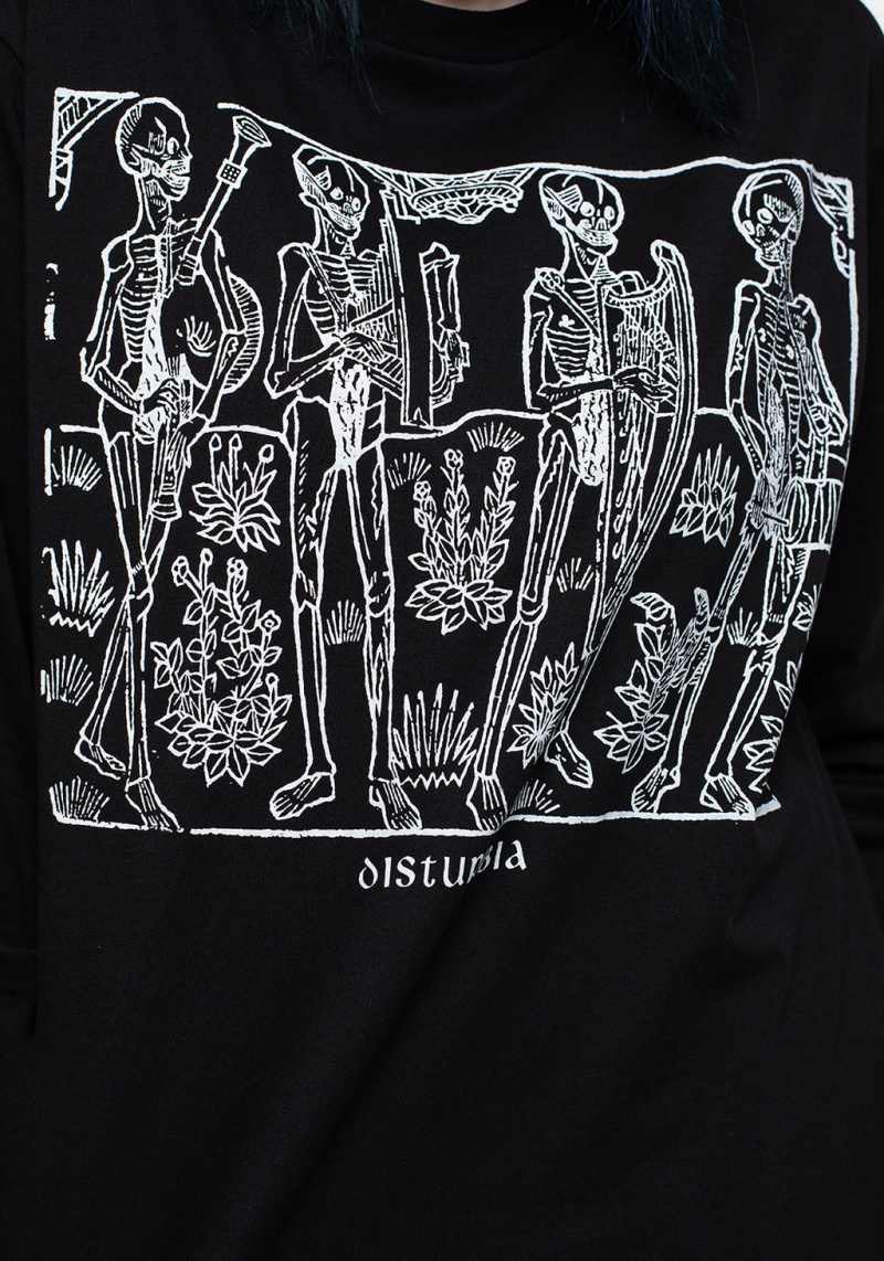 Disturbia Macabre Long Sleeve T-shirt | XM0239458