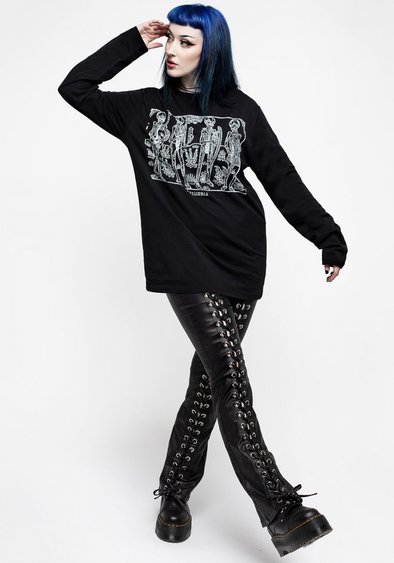 Disturbia Macabre Long Sleeve T-shirt | XM0239458