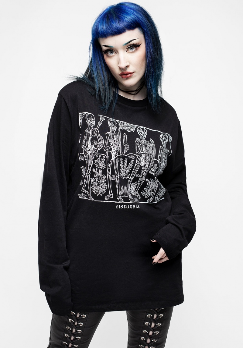 Disturbia Macabre Long Sleeve T-shirt | XM0239458