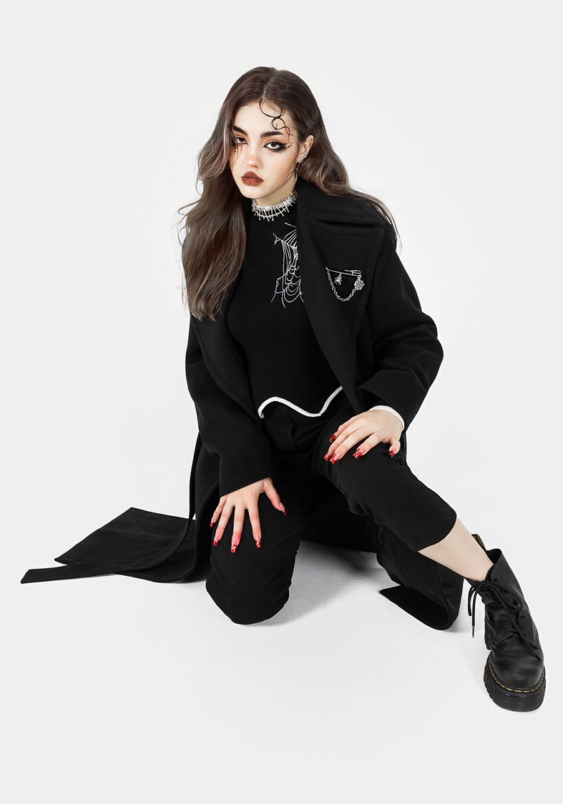 Disturbia Meltdown Oversized Coat with Brooch | EW1659824